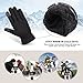 Vbiger Winter Pu Leather Warm Touch Screen Gloves, Warp-knitted Velvet Cashmere Male Gloves in Moderate Size