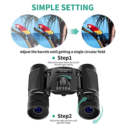 3 POLDR+8x21+Lightweight+Binoculars+Sightseeing+Mini