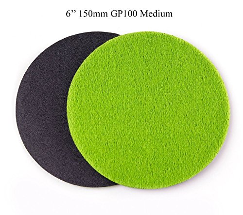 GP13603 GP-PRO100 MEDIUM Grade Sanding Disc for Glass, Silicon Carbide Abrasive Disc / 6-Inch (Pack of 10)