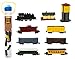 Safari Ltd Steam Train TOOB With 10 Connectable Hand Painted Figurines, Including Steam Engine, Log Car, (2) Passenger Cars, (3) Box Cars, a Caboose, Water Tower and Train Station.