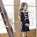 Shouhengda Kid Girls Tops Pullover Long Sleeve Dress Preppy Style Outwear Coat (110(3-4Years), Navy)