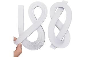 Acoeitl Quilling Paper Strips 240 Strips White Paper Quilling Set Width 5mm Length 53cm Quilling Supplies DIY Quilling Paper Quilling Art Strip for Crafts (2 Pack)