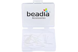 BEADIA 925 Sterling Silver Flat Head Pins 0.5x15mm 40pcs for Jewelry Making Findings