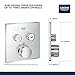 Grohe 29141000 Grohtherm SmartControl Thermostatic Trim, Starlight Chrome