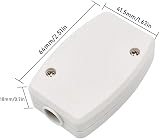 Duisoad 2 Pack Electrical Junction Box 3 Terminals Flex Connector Black 13A 250V view 3