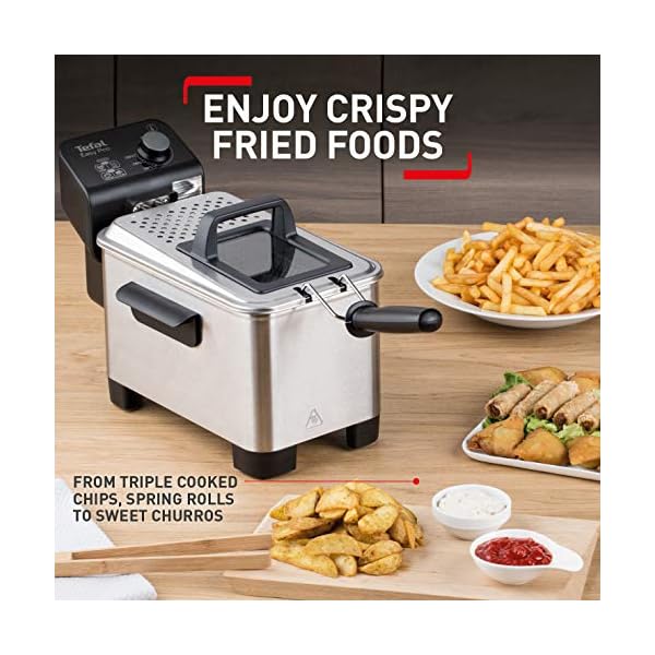 Tefal-Easy-Pro-FR333040-Semi-Professional-Deep-Fryer-Grey-and-Black-1-kg-4-Portions Tefal Easy Pro FR333040 Semi-Professional Deep Fryer, Grey and Black, 1 kg, 4 Portions