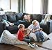 MiniOwls Stuffed Animal Toy Storage Bean Bag Chair Cover – Scandinavian Gray with white Arrows Toy Organizer for Kids (100L/26gal)