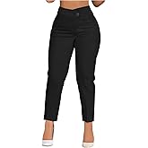 SHENHE Women's Crossover V Waisted Cropped Dress Pants Business Casual Work Office Skinny Trousers