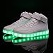CIOR Kids Boy and Girl's High Top LED Sneakers Light Up Flashing Shoes(Toddler/Little Kid/Big Kid),105,02,37