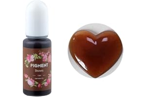 AGCFABS 10ml Epoxy UV Resin Mix Color Liquid Pigment Colorant Resin Pigment Quick Drying DIY Crafts Jewelry Making Tools 26 Colors (Brown)