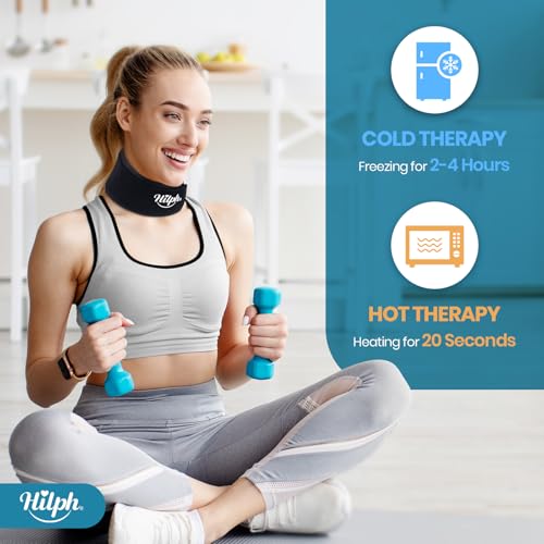 Hilph Neck for Cooling Pads, Flexible Neck Ice Pack for Tonsillectomy, Reusable Ice Pack Gel Relieves Neck Pain, Sports Injuries, Swelling, Cervical Spine Surgery
