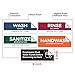 5 Pack Wash Rinse Sanitize Sink Labels, Waterproof Sticker Signs, 3 Compartment Sink Labels - Restaurant Supplies, Food Truck Supplies, Dishwashing Sign Wash Station