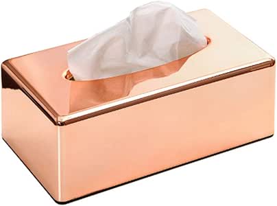 YR&JY Metal Cubierta De La Caja De Tejido,Rectangular Soporte De La