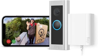 Ring Wired Video Doorbell Pro 1536p Head to Toe Video 3D Motion Plug-In
