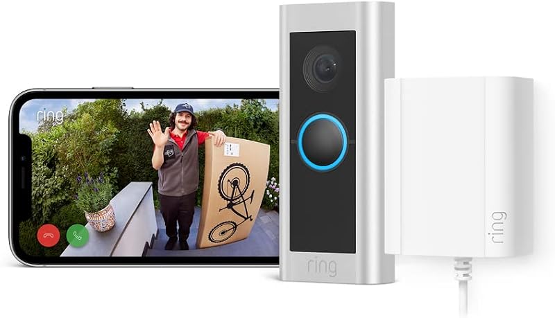 Ring Wired Video Doorbell Pro 1536p Head to Toe Video 3D Motion Plug-In