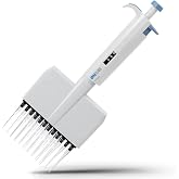 ONiLAB Lab Micropipette, 12-Channel Adjustable Volume Pipettor 5-50&mu;L | Multichannel Pipette, Precise Liquid Transfer, Ideal for Laboratory Research