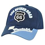 Route 66 The Mother Road Highway Sixty Historic America State Hat Cap Navy Sign