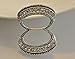 Maikun Double Rings Scarf Ring Rhinestone Scarves Buckle Women Jewelry Silver-Tone Small Gift for Valentine's Day