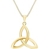 AFFY Celtic Trinity Knot Pendant Necklace In 14K Gold Over Sterling Silver