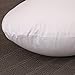 U Shaped Pregnancy Pillow Maternity Body Pillow With Invisible Zipper Removable Cover, 100% Cotton Fabric, White, 56 x 32 Inch