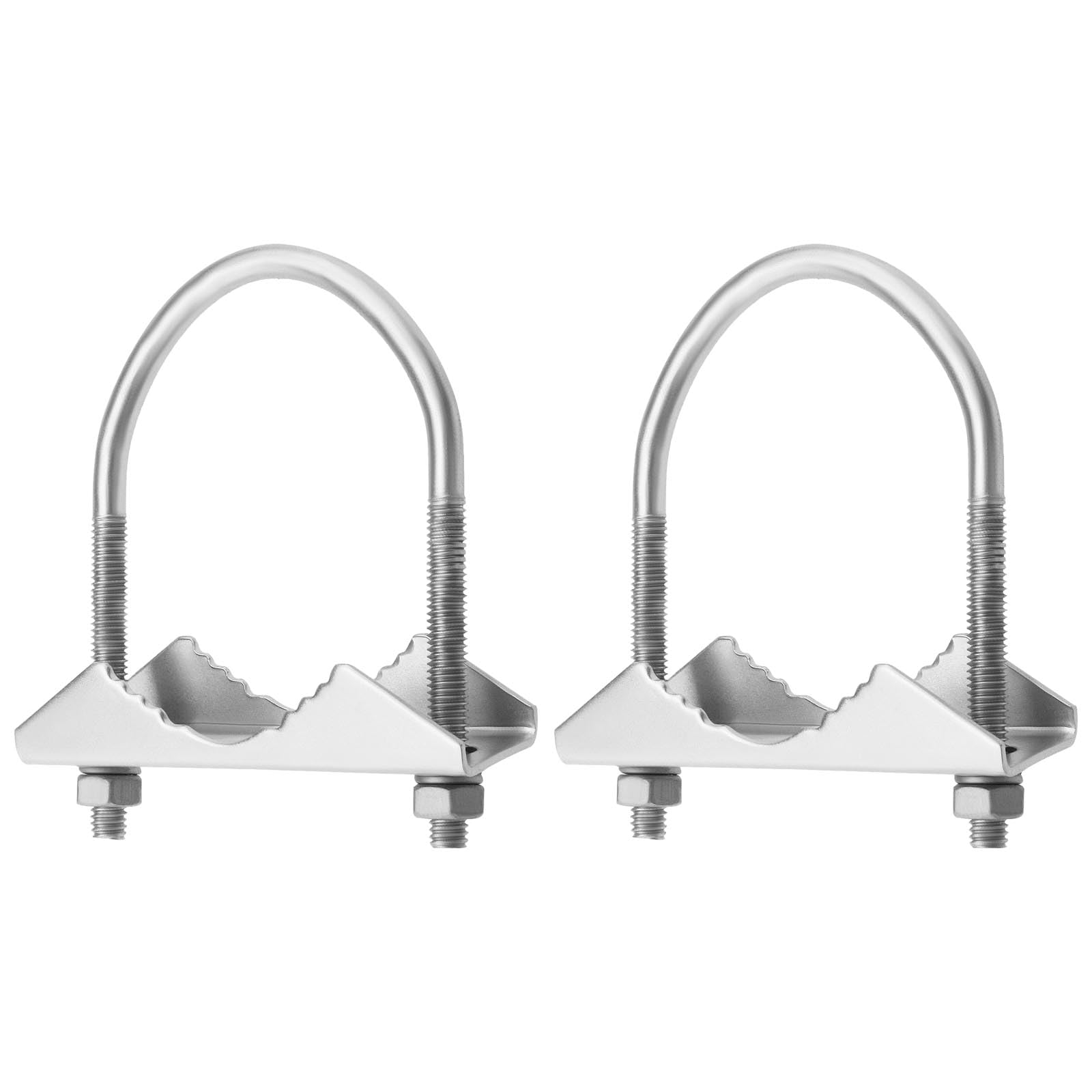 Be In Your Mind 2Pcs U-Bolt Bracket Antenna Mount Fixed Bracket U-Bolt Clamp Accessories for Fastening Antenna to Pipe or Tube 52mm Inner Diameter
