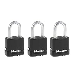 Master Lock 3 Pack Weatherproof Padlocks with