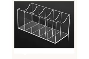 QYCX Belt Organizer Acrylic Belt Storage Holder for The Closet Transparent Acrylic Storage Box with Dividers for Belts 5 Comp
