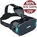 VR Headset AOINE F3 VR Goggles Virtual Reality Headset VR Glasses for 3D Video Movies Games for Apple iPhone, Samsung Sony HTC More Smartphones Black