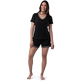 Fruit of the Loom Women's Short Sleeve Tee and Short 2 Piece Sleep Set
