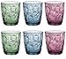 Bormioli Rocco Diamond 13.25 oz. Double Old Fashioned Glass, Ocean Blue, Set of 6