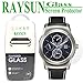 RAYSUN LG G Watch R W110 Tempered Glass Screen Protector 0.3mm Real Tempered Glass 9H Hardness Shatterproof High Definition Giftbox Packge (LG G Watch R W110)