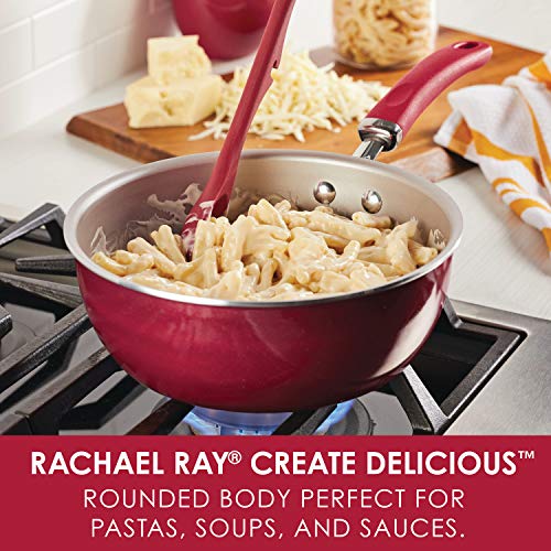 Rachael Ray Create Delicious Nonstick Saute/All Purpose Pan with Lid, 3