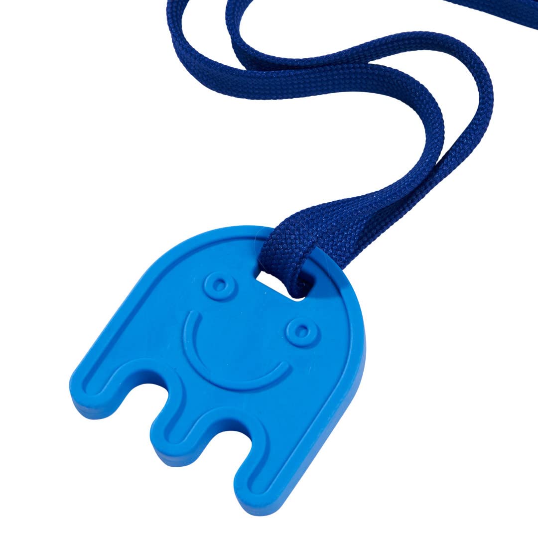 Chewbuddy Sensory Direct Ghost & Lanyard - Pack of 1, Sensory Toy for a Fidget, Chew or Teething Aid | For Kids, Adults, Autism, ADHD, ASD, SPD, Oral Motor or Anxiety Needs | Blue