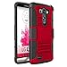 LG G3 Case (5.5 inch), Zenic(TM) Hybrid Dual Layer Armor Defender Full-Body Protective Case Cover with Kickstand & Belt Clip Holster Combo for LG G3 (Red/Black)
