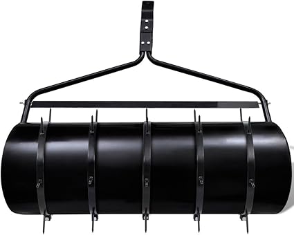 Festnight Rodillo Aireador de Césped con púas 5 unidades Negro Diámetro