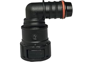 AFATEBOX Fuel Line Quick Connector 5/8 Bundy Female to Barb 90 Degree for 5/8 Steel to 9/16 ID Nylon Tubing