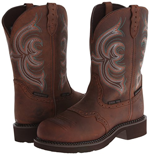 justin ladies gypsy steel toe waterproof work boots
