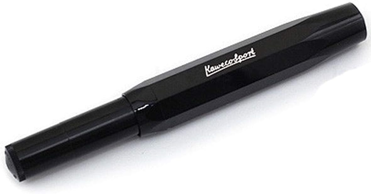 Kaweco SKYLINE SPORT Fountain Pen Black I Premium Writing Pen for Ink Cartridges 13 cm in Modern Design and Colour I Nib: B (Broad) - Image 3