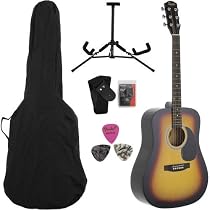 30% off on Fender Squier SA-105 Acoustic Guitar, Sunburst Pack