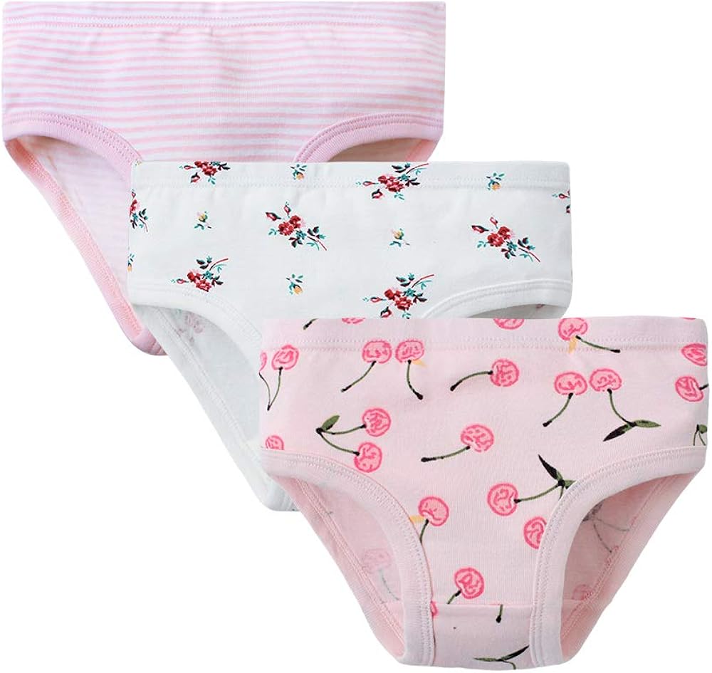 Pack of 6 Toddler Girl Soft Cotton Underwear,Assorted Briefs Panties