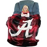 College Covers Alabama Crimson Tide Super Soft Raschel Plaid Throw Blanket, 50