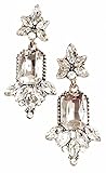 Art Deco Antique Vintage Flapper Style Diamond Rhinestone Wedding Bridal Prom Earrings