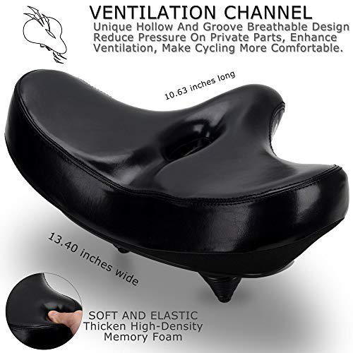 DAWAY Oversized Comfortable Bike Seat C60 Extra Wide Comfort