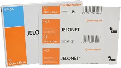 Jelonet Paraffin Gauze Dressing 10cm x 10cm 10 Pack Wound Care Non-Adherent