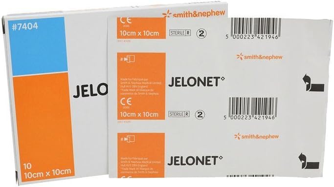 Jelonet Paraffin Gauze Dressing 10cm x 10cm 10 Pack Wound Care Non-Adherent
