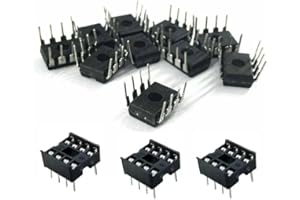 EBORSI 555 Single High-Precision Timer IC NE555 NE555P NE555N Pulse Generator DIP-8 (Pack of 20 Pcs) + 8 Pin DIP Socket (Pack of 10 Pcs)