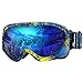 OutdoorMaster Kids Ski Goggles, Snow Goggles for Boys & Girls with 100% UV Protection (Yellow Pattern Frame + VLT 15% Blue Lens)