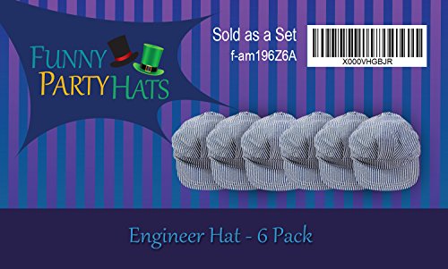 6 Adjustable+Train+Engineer+Hats+Costume