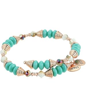 Women's Haven Wrap, Ocean Bangle Bracelet, Shiny Rose, Expandable