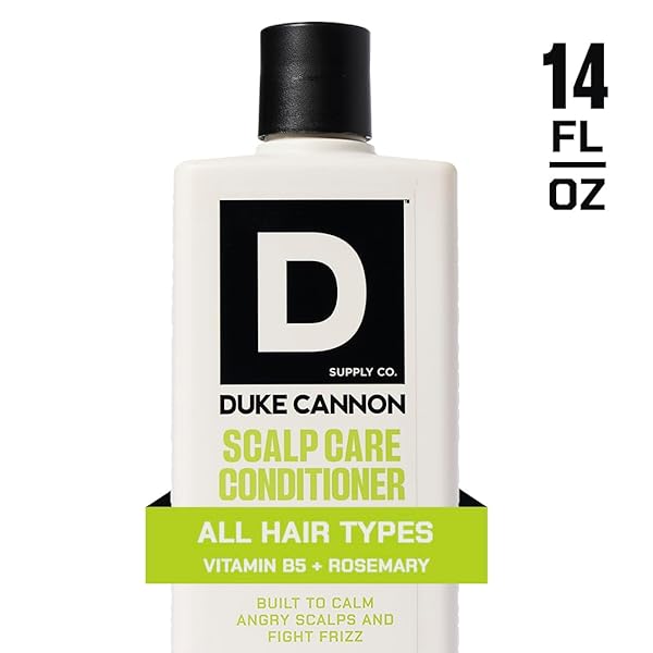DUKE CANNON SUPERIOR GRADE SCALP CARE CONDITIONER FOR MEN, 14 OZ – VITAMIN B5 FOR HYDRATION, ROSEMARY & ARNICA FOR SCALP SOOTHING, SHEA BUTTER & COCONUT OIL FOR MOISTURE, SULFATE-FREE